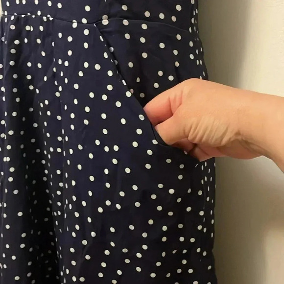 47 Hawthorne Blue Polka dot Dress-Small - Picture 3 of 8